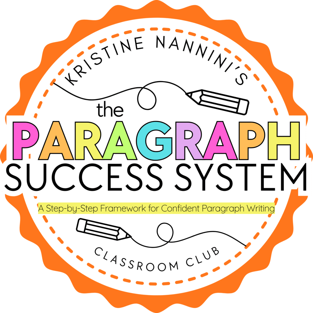 The Paragraph Success System, Paragraph Writing Lessons and Activities, Topic Sentences, Supporting Details, Linking Words, Transition Words, Conclusion Sentences, Anchor Charts, Lesson Plans, PowerPoint Presentations, Task Cards, Cut and Paste Activities, Worksheets, Writing Prompts, Student Practice, Bookmarks, Reference Pages