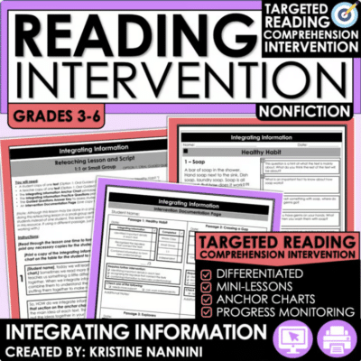 Nonfiction Integrating Information Reading Intervention Progress Monitoring